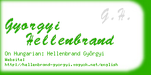 gyorgyi hellenbrand business card